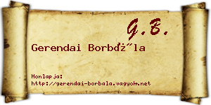 Gerendai Borbála névjegykártya