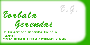 borbala gerendai business card